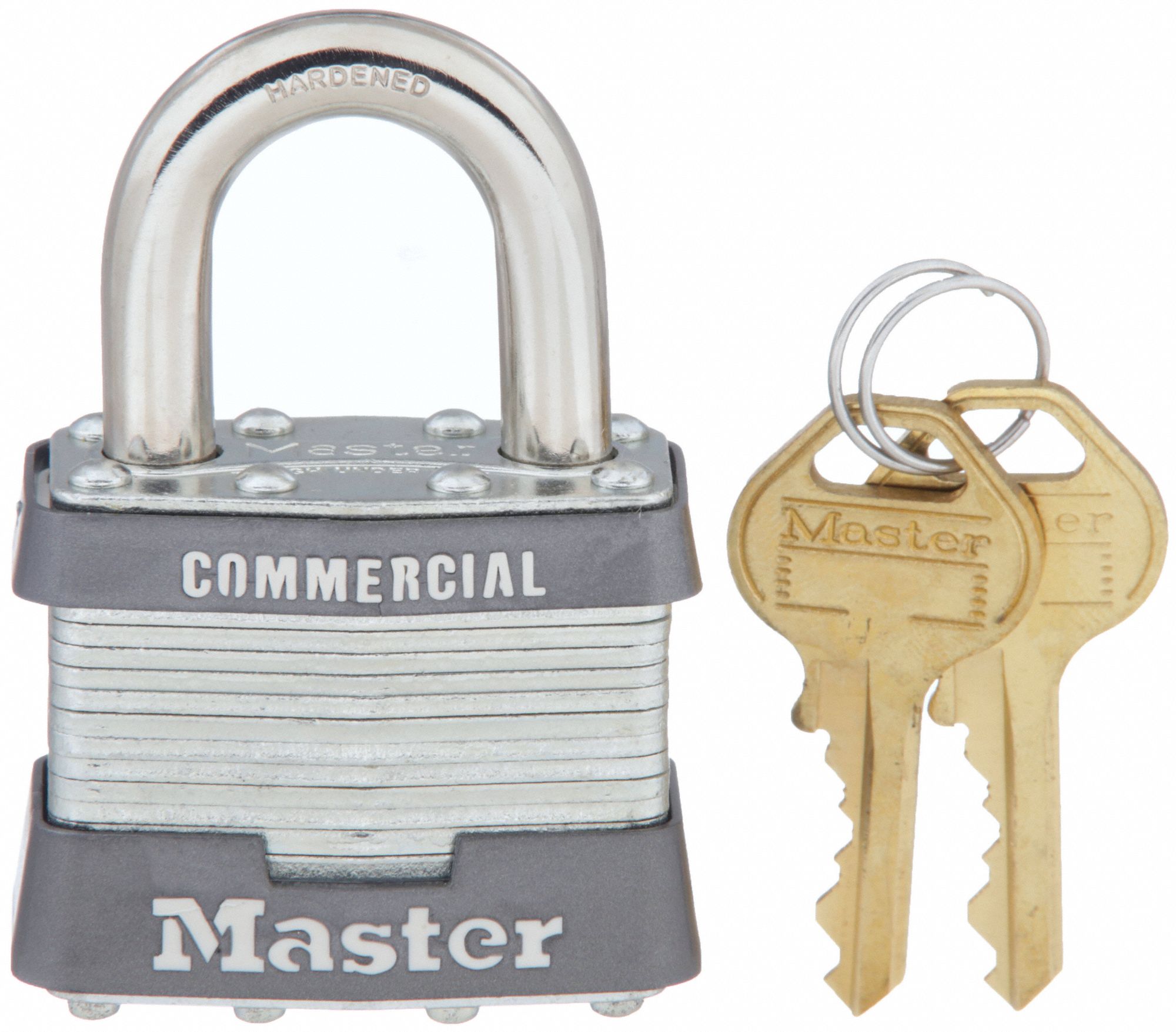 Padlock: 15/16 in Vertical Shackle Clearance, 3/4 in Horizontal Shackle Clearance, 10R40 Key, Steel