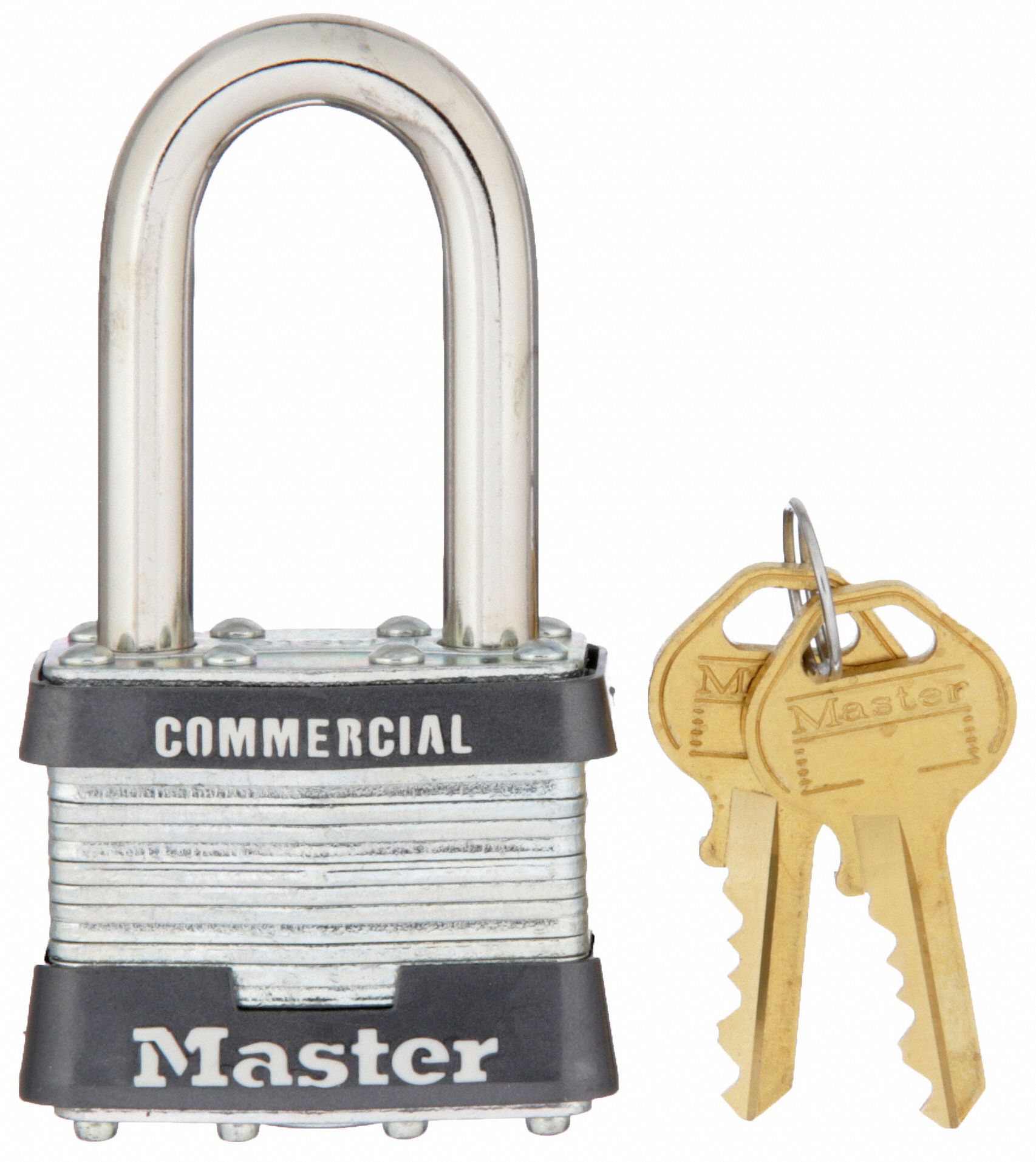 Padlock: 1 1/2 in Vertical Shackle Clearance, 3/4 in Horizontal Shackle Clearance, 5 Pin Pins, Steel