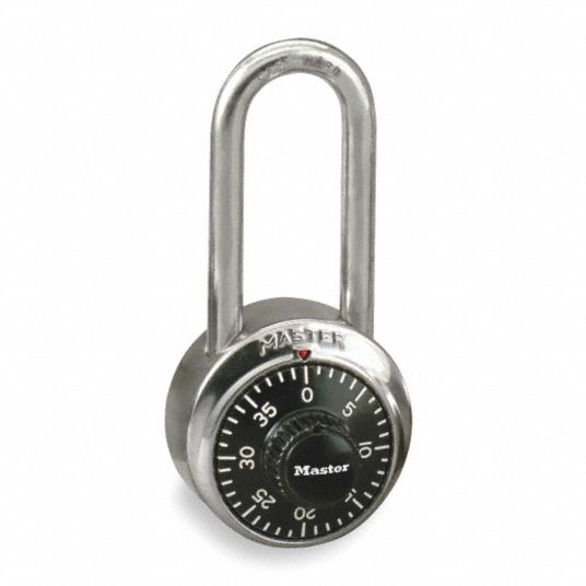 MASTER LOCK Combination Padlock, Single Preset, Front Dial Location