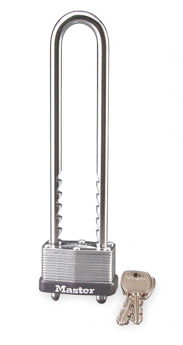 MASTER LOCK Keyed Alike, Padlock, Steel, Shackle Type Adjustable