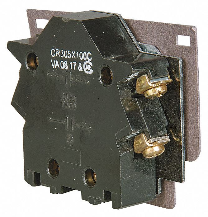 Auxiliary Contact Block: 1NO/1NC, 10 A Max Current (AC), Side Mount, Side-Mounted, CR305X100C