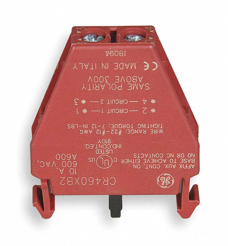Lighting Contactor Auxiliary Contact Block, 10 A, Lighting Contactor