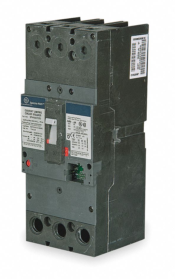 Ge Molded Case Circuit Breaker 250 A Amps Number Of Poles 3 Series Sf 3hwx5 Sfla36ai0250 Grainger