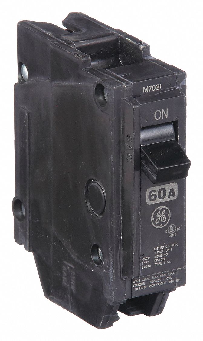 Miniature Circuit Breaker: THQL, 60 A, 120/240V AC, Single Phase, 10kA at 120/240V AC, Std