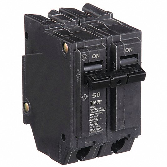 GE, THQL, 50 A, Miniature Circuit Breaker - 3HXL9|THQL2150 GE, THQL, 50 A, Miniature Circuit Breaker - 3HXL9|THQL2150