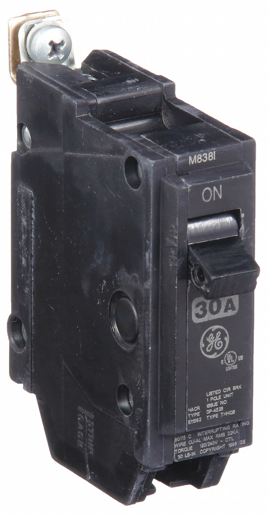 Miniature Circuit Breaker: THHQB, 30 A, 120/240V AC, Single Phase, 22kA at 120/240V AC, 1 Poles