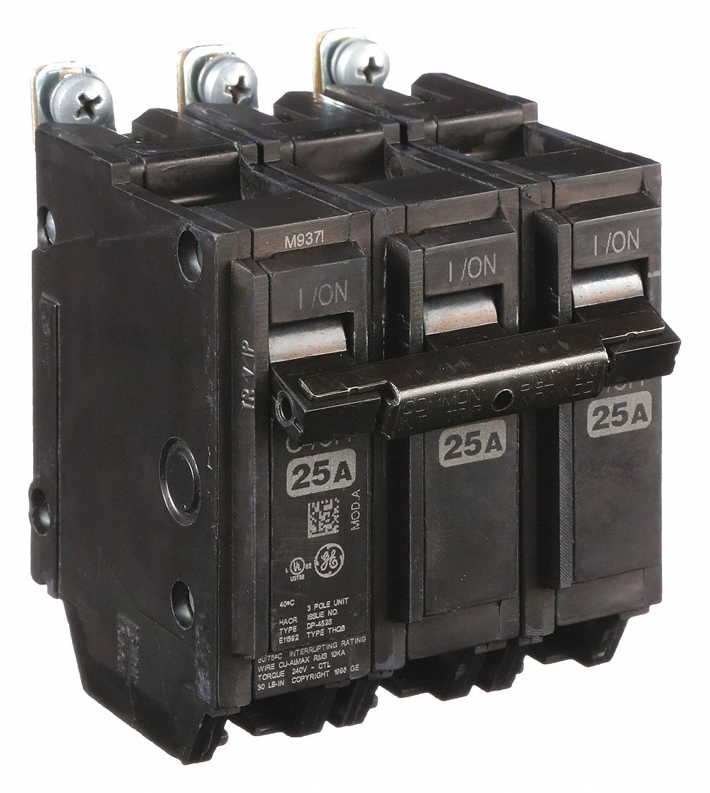 GE, THQB, 25 A, Miniature Circuit Breaker - 3HXW4|THQB32025 - Grainger