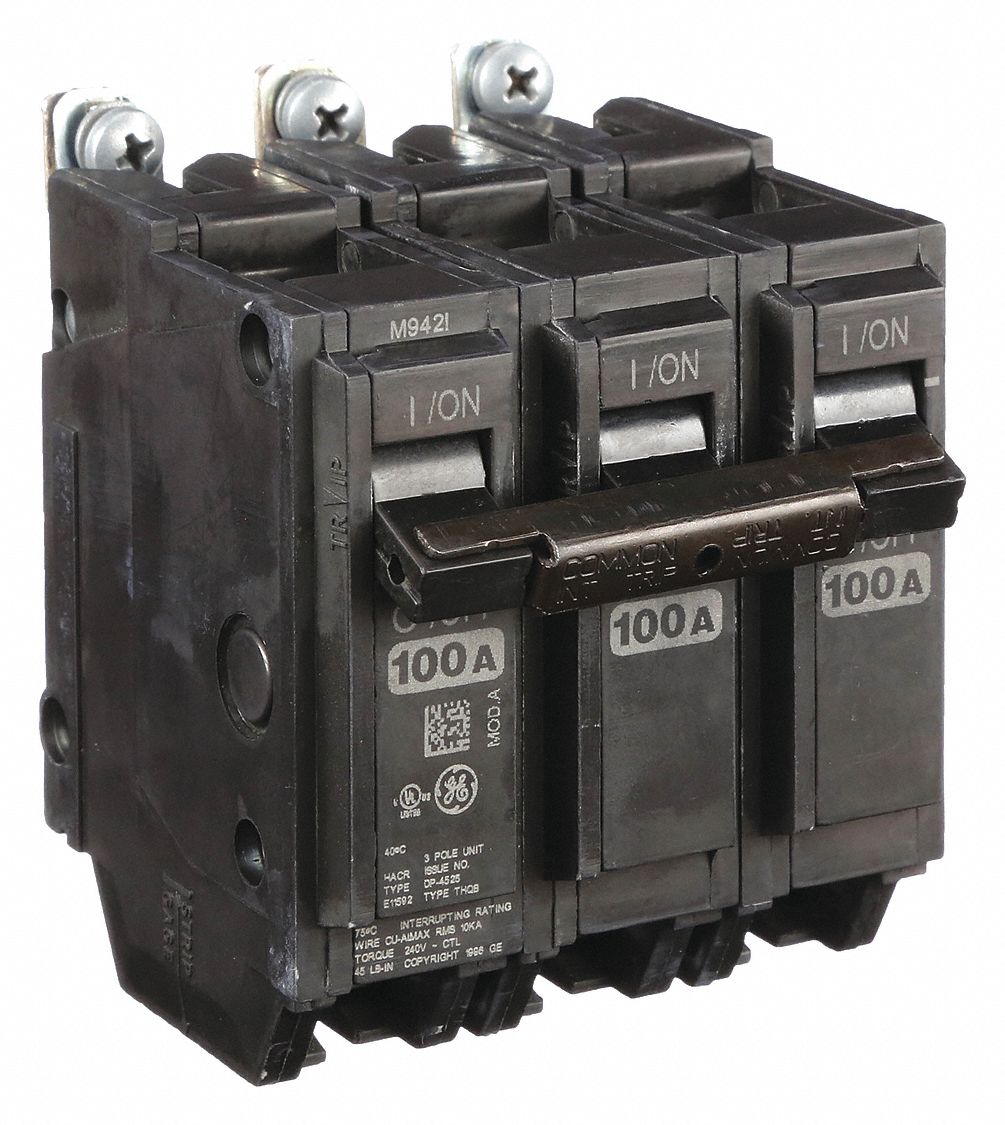 GE, THQB, 100 A, Miniature Circuit Breaker 3HXX5THQB32100 Grainger