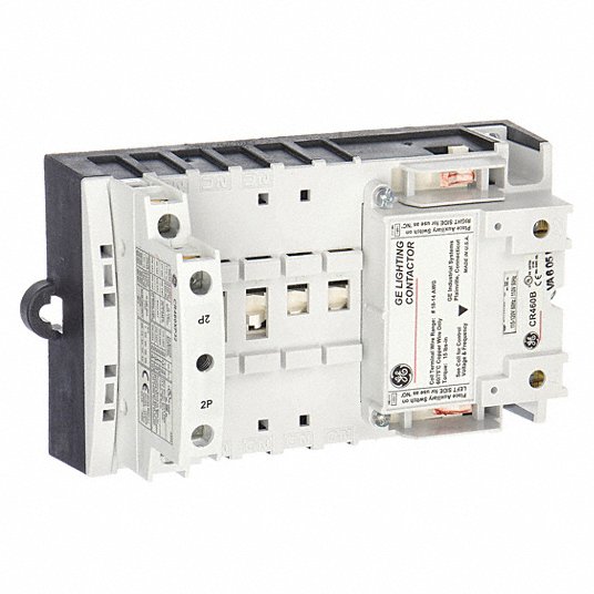 GE Lighting Magnetic Contactor: 2 Poles, 120V AC, 30 A Full Load Amps, No  Enclosure, 7.4 in Ht