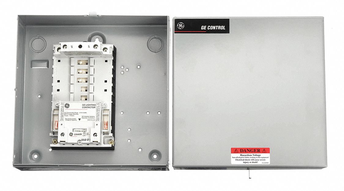 Lighting Magnetic Contactor: 2 Poles, 120V AC, 30 A, 2-Wire