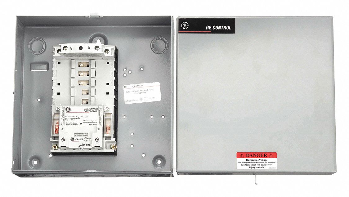 GE, 2 Poles, 277V AC, Lighting Contactor 3HXZ9