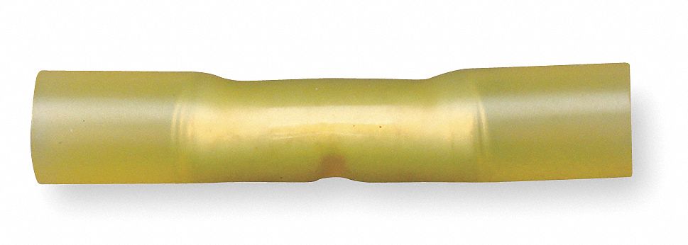 BUTT SPLICE CONNECTOR, 12-10AWG, YW, PK25