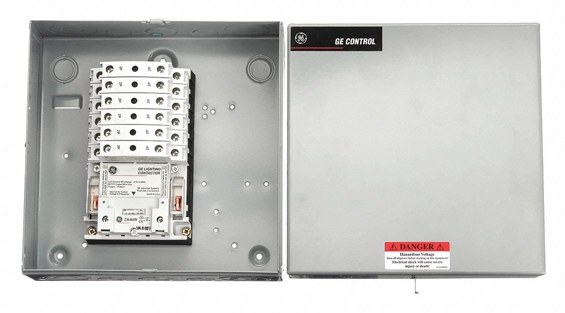 GE, 12 Poles, 120V AC, Lighting Contactor 3HYC9