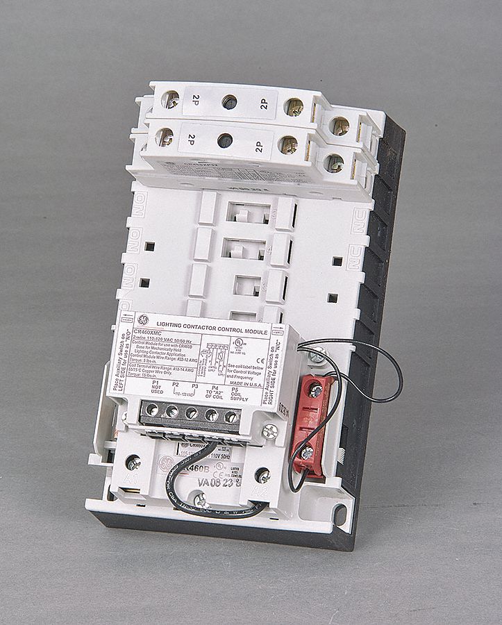 Lighting Magnetic Contactor: 4 Poles, 120V AC, 30 A, 2-Wire, Mechanically Held