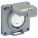 WATERTIGHT LOCKING RECEPTACLE, L5-30R, NON-FLANGED, 30 A, 125V AC, 2 POLES, GREY, SHROUDED, 1 GANG