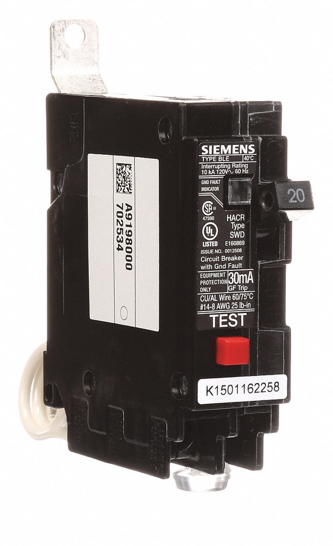 Siemens Ble BE120 Circuit Breaker GFI 20a 20 Amp 1p 240 Volt for sale online 