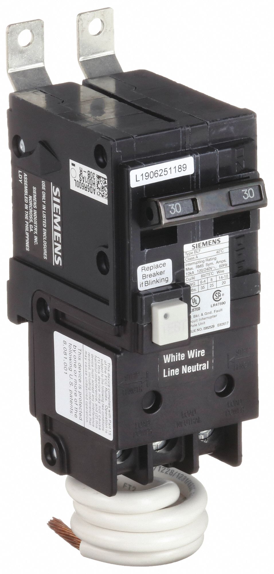 30 A Amps, 120/240V AC, Miniature Circuit Breaker - 3HZN9|BF230A - Grainger