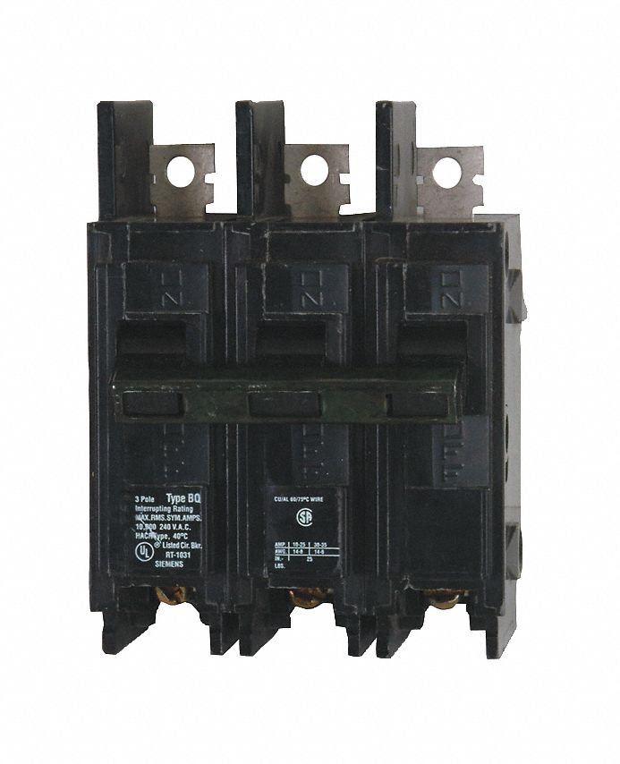 Miniature Circuit Breaker: 40 A Amps, 240V AC, 3 Poles, High Interrupting Capacity