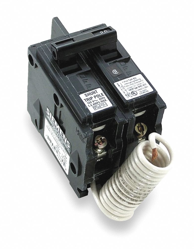 Miniature Circuit Breaker: 40 A Amps, 120V AC, 1 Poles, Shunt Trip