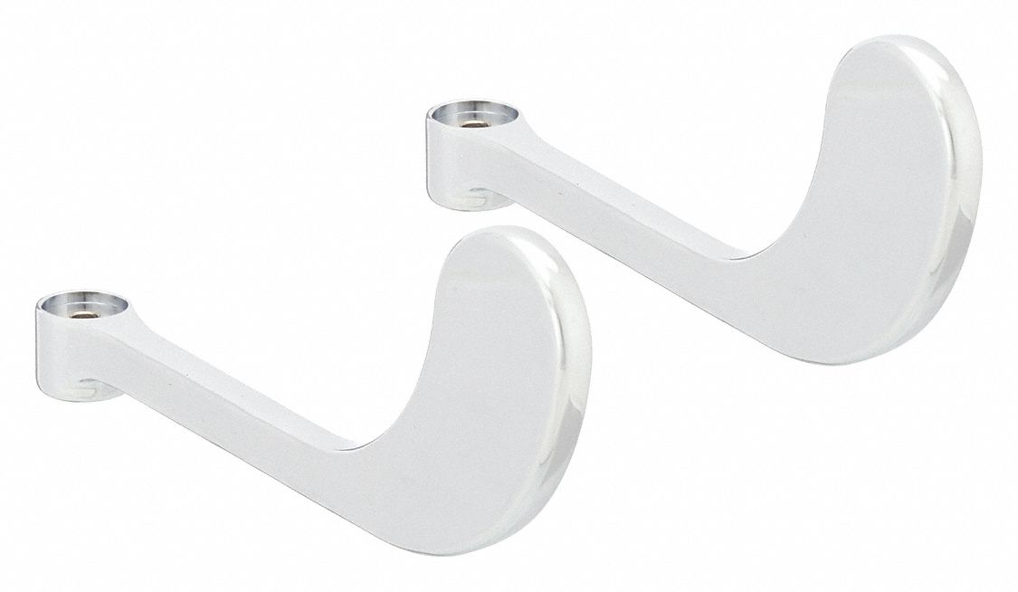 HANDLE: FITS CHICAGO FAUCETS BRAND, MANUAL, HOT/COLD WATER, METAL, 2 PK