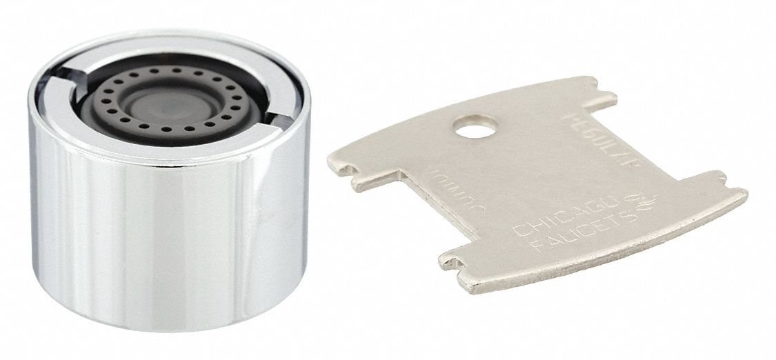 Outlet: 0.5 gpm Flow Rate, Spray Flow Outlet, Brass, Chrome Finish, Female, UNS