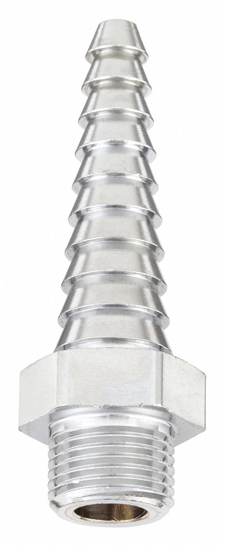 Serrated Laboratory Nozzle Outlets: Chicago Faucets, 3/8 in Thread Size,  Full Flow Flow Rate