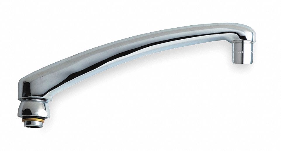 Mid Arc Faucet Spout, Fits Chicago Faucets Brand, Spout 3JAV8L8JKABCP Grainger