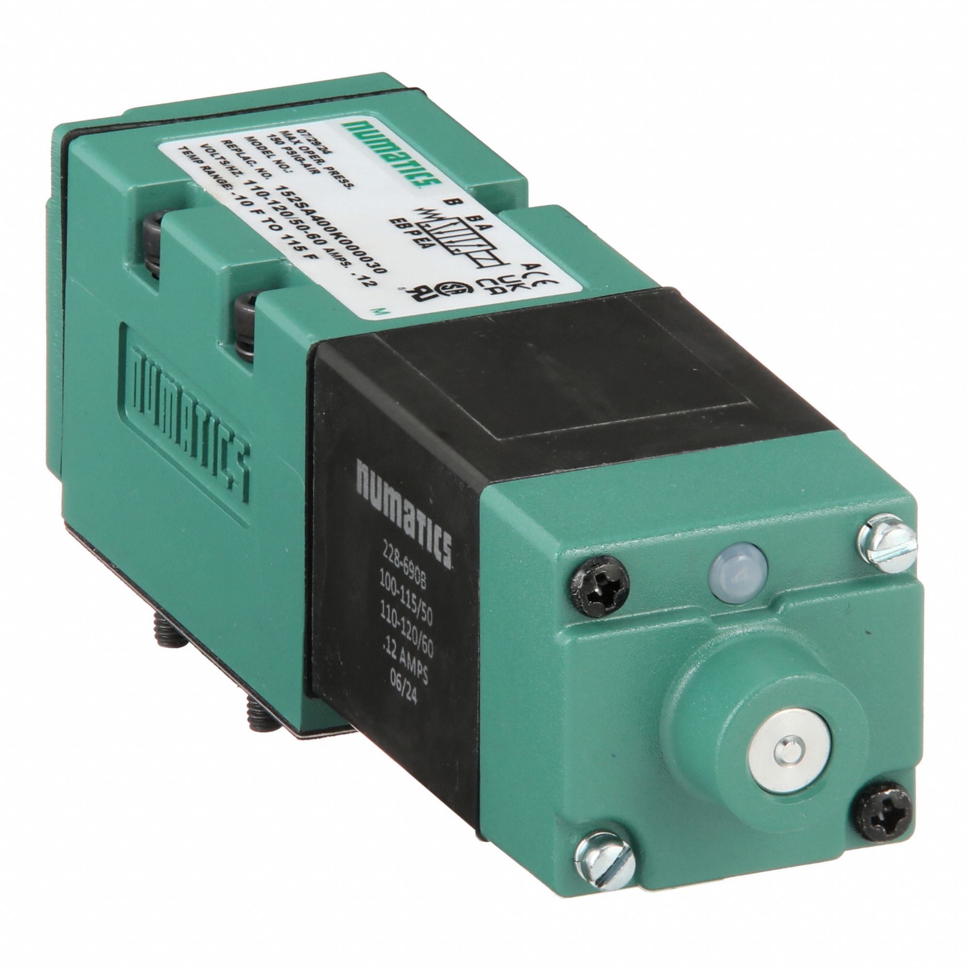 Solenoid Air Control Valve: Four-Way / Two-Position, Single Solenoid, Internal Pilot/Remote Pilot