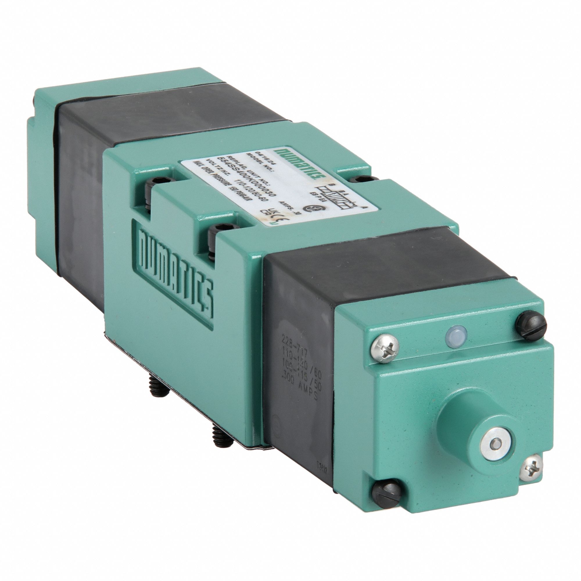 Solenoid Air Control Valve: Double Solenoid, Four-Way / Two-Position, 5 Coefficient of Volume (Cv)