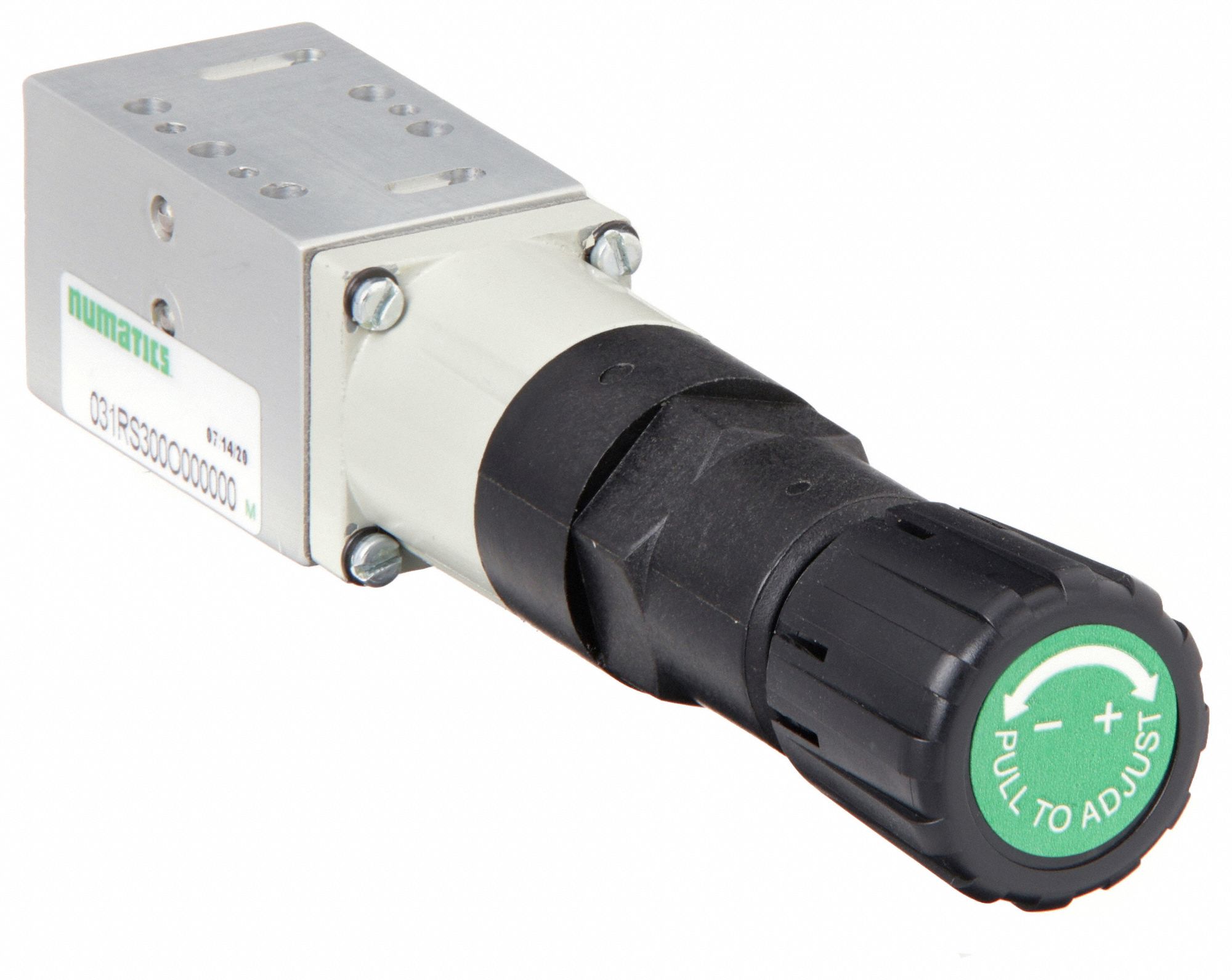 Sandwich Single Air Regulator: 14 cfm Max Flow Rate, 3 psi to 30 psi, 115°F Max Op Temp