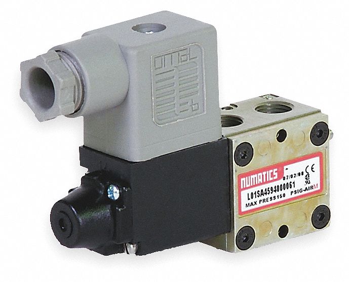 Solenoid Air Control Valve: Series L01, Single Solenoid, Four-Way / Two-Position, 24V DC