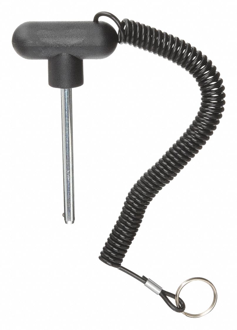 Rounded TKnob, 3 in Shank Lg, Quick Release Pin 3JDD2