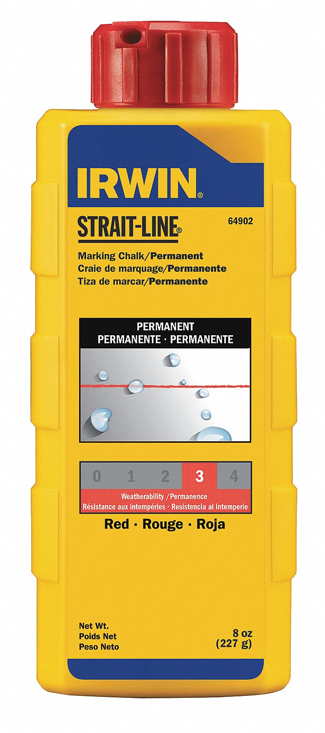 Marking Chalk Refill: Permanent, Red, 8 oz