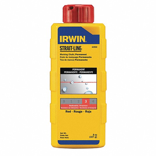 Red 5-pound 65102 "IRWIN Tools STRAIT-LINE Standard Marking Chalk " for sale online 