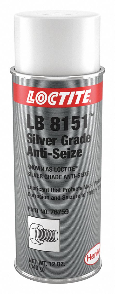 Heavy Duty Anti-Seize: 12 oz Container Size, Aerosol Can, Aluminum,  Graphite, LB 8151, Loctite