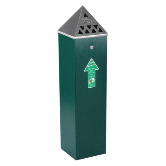 SMOKERS OASIS, 1 3/4 gal Capacity, 33 in Ht, Cigarette Receptacle