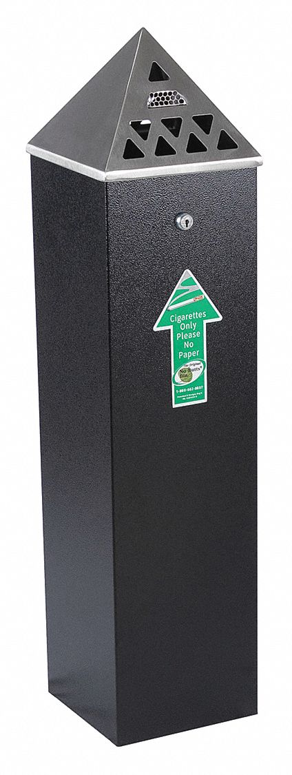 SMOKERS OASIS Cigarette Receptacle: 1 3/4 gal Capacity, 33 in Ht, 8 in ...