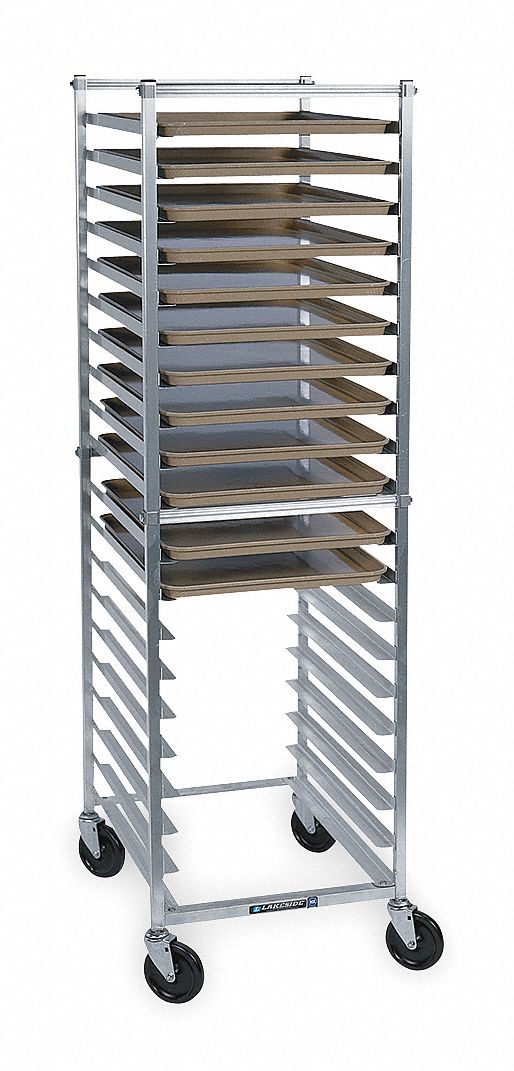 3JHX4 - Aluminum Pan  Tray Rack Holds 12