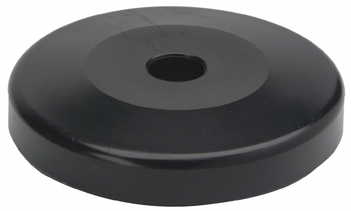 CASTER-MOUNT BUMPER FOR UTILITY CARTS WITH ADJUSTABLE-HEIGHT SHELVES, PLASTIC, BLACK