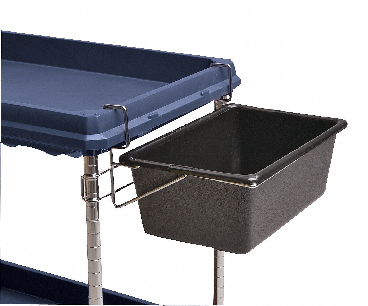 METRO, Plastic, For 21 1/2 in Cart Wd, Bin for Utility Carts with Plastic or Wire Shelves