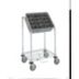 Static-Control Utility Carts with Angled Lipped Wire Shelves