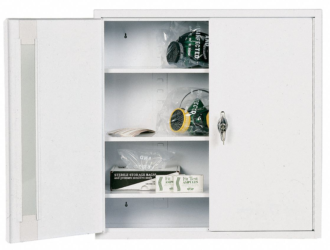 Grainger Approved Respirator Storage Cabinet White 34 X 31 3 8 X