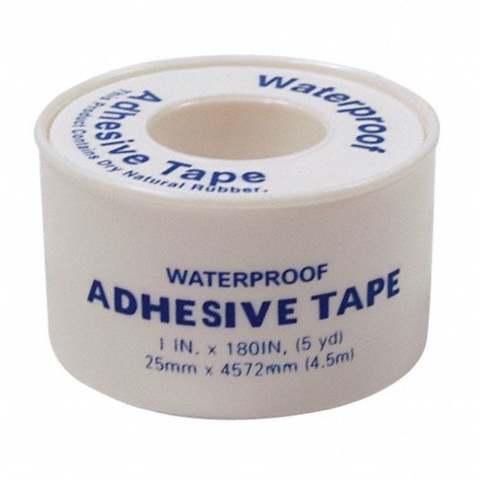 MEDIQUE First Aid Tape, White, Waterproof Yes, 1 in Width, 5 yd Length