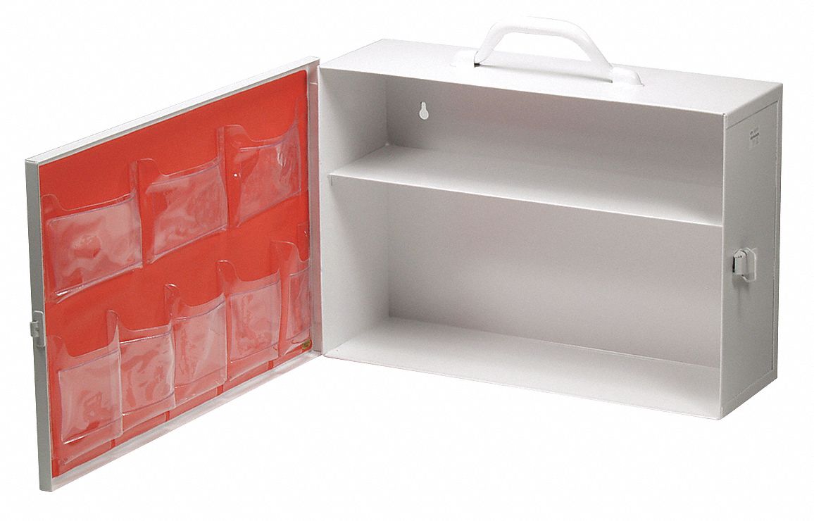 3JMJ6 - Empty First Aid Cabinet Metal White
