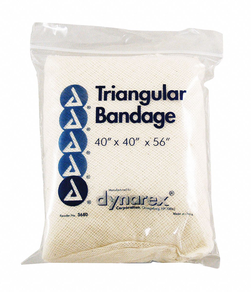 GRAINGER APPROVED Triangular Bandage, Bulk, NonSterile, NonWoven