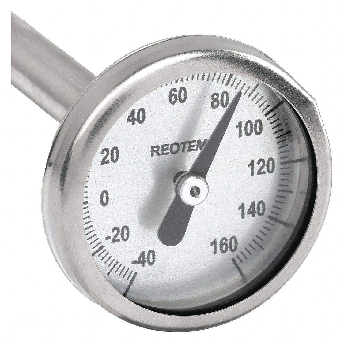 Item Dial Pocket Thermometer, Temp. Range (F) 40 to 160°F, Stem Length