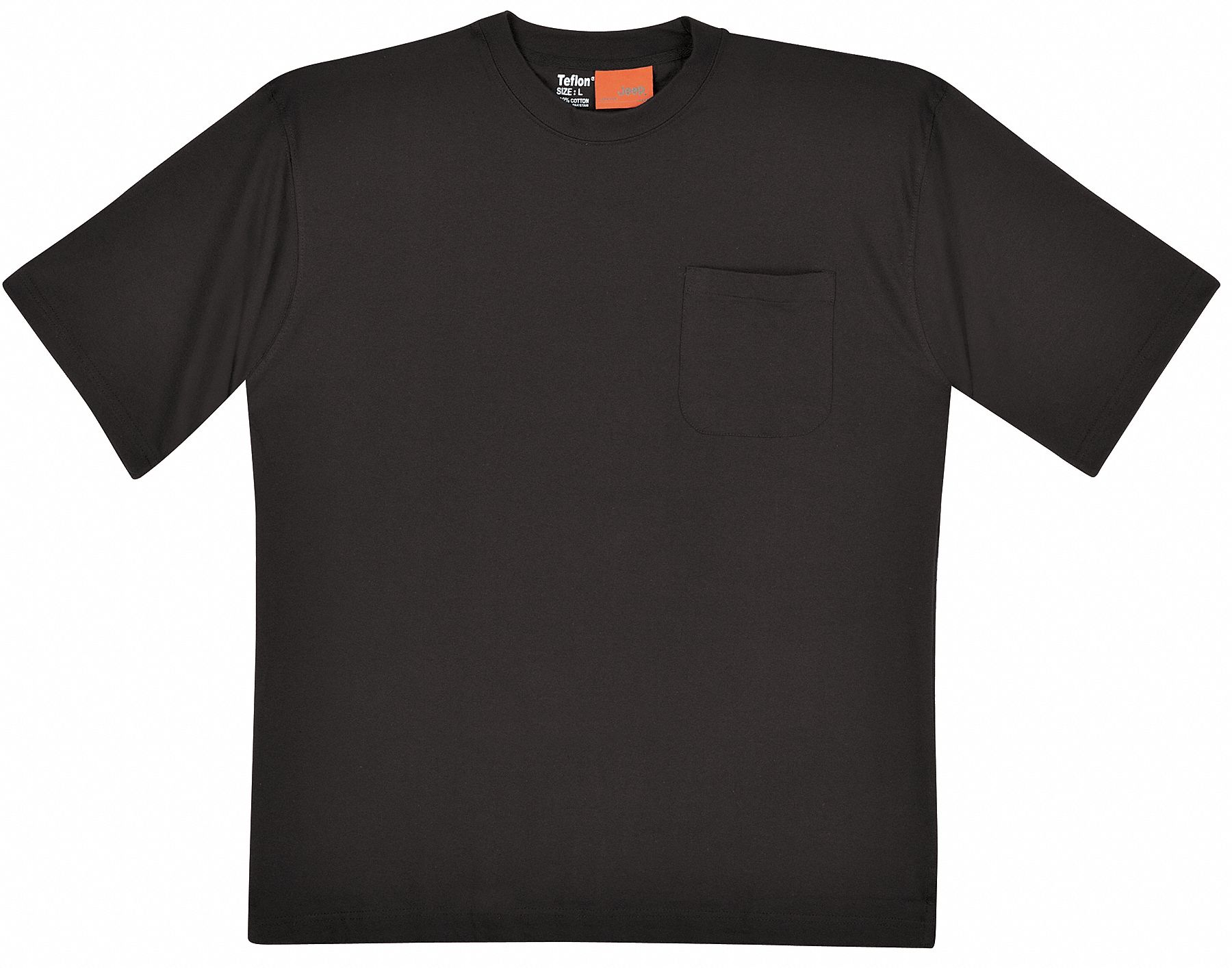 T-Shirt, Cotton, DuPont(TM) Teflon® fabric protector, Black, Pullover ...