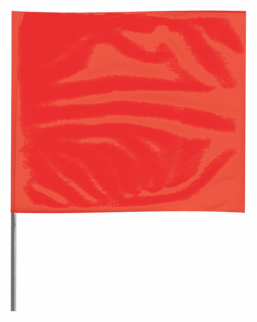 4 in x 5 in Flag Size (HxW), 15 in Staff Ht, Marking Flag - 3LVF7|4515R ...