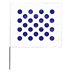 Blue Polka Dots On White Marking Flags