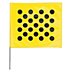 Black Polka Dots On Yellow Marking Flags